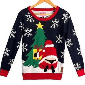Tipsy Elves Women’s Ugly Christmas Sweater Santa in a Thong Size XS